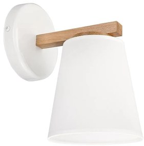 Applique ELLIE 1xE27/15W/230V bianco/quercia