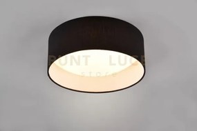 Locarno plafoniera led 12w 1160lm, 3000k con paralume nero d.30cm