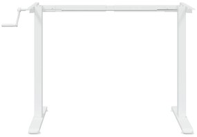 Telaio scrivania in piedi bianco (94-135)x60x(70-114)cm acciaio