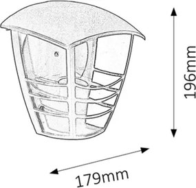 Rabalux 8570 - Applique da esterno MARSEILLE 1xE27/60W/230V