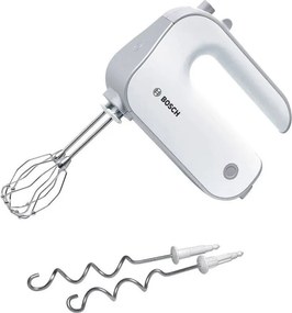 BOSCH Frullatore a Mano MFQ4030 500W, Bianco/Argento, Perfetto per Frullare e Mischiare