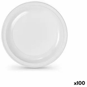 Set di piatti riutilizzabili Algon Bianco Plastica 22 x 22 x 1,5 cm (6 Unità)