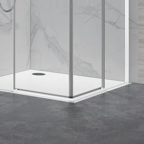 Box doccia 70x90cm angolare porte scorrevoli finitura bianca| KLA1000W - KAMALU