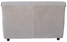 Divano 2 posti Grigio bordino Marrone - tessuto sfoderabile 130 cm NAIROBI