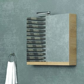 Specchiera bagno contenitore da 75 cm con 2 ante NEL-75 - KAMALU