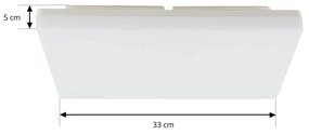 Prios Artin plafoniera LED, angolare, 33 cm
