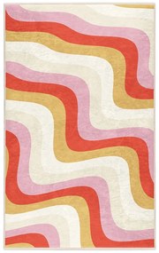 Tappeto giallo e rosa lavabile 80x150 cm Creamy Raspberry Swirl – Mila Home