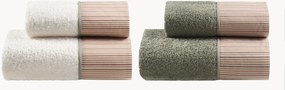 Set di 4 asciugamani in spugna di cotone Garis