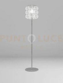 Ecos lampada da terra 35 cristallo rigadin cromo lucido 1 luce atta...