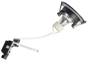 Set di 6 faretti da incasso moderni neri rotondi IP44 - Xena