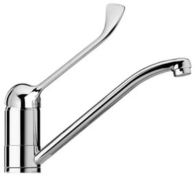 Rubinetto lavello Piralla serie Nuvola in ottone cromato con leva clinica