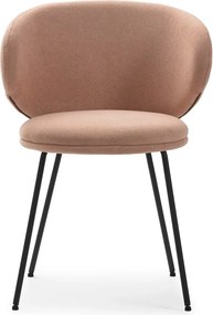 Set di sedie da pranzo rosa chiaro in imbottito 2 pz Rush – Marckeric