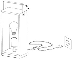 Eglo 43415 - Lampada da tavolo FAMBOROUGH 1xE27/40W/230V
