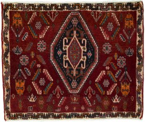 Shiraz Tappeto persiano 70x60 Rosso (Iran) Annodato A Mano