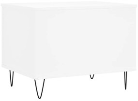Tavolino da salotto bianco 60x44,5x45 cm in legno multistrato