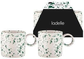 Tazze in gres bianco-verde in set da 2 pezzi 450 ml Carnival - Ladelle