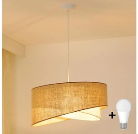 Brilagi - Lampadario LED a sospensione con filo LYRA 1xE27/15W/230V beige/color crema