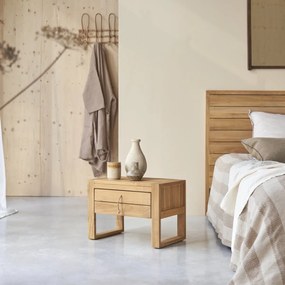 Tikamoon - comodino tavolino legno massello teak camera letto stanza arredo design chiaro