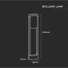 Lampada da esterno a LED SAMSUNG CHIP LED/10W/230V 3000K IP65 nero