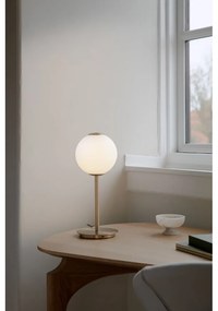 Lampada da tavolo LED color ottone in metallo con paralume in vetro con intensità regolabile (altezza totale 37 cm) Audrey Table – UMAGE