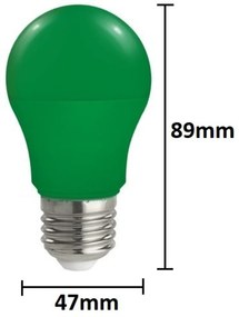 Lampadina LED E27 5W VERDE Colore Verde