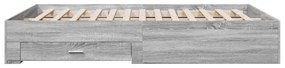 Giroletto cassetti grigio sonoma 160x200 cm legno multistrato