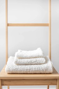 Set asciugamani in cialda di lino - White