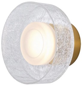 Applique a LED LED/8W/230V 3000K oro/limpido