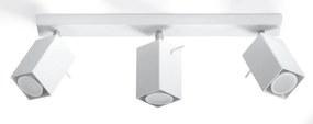 Plafoniera da Soffitto in Acciaio 3xGU10 MERIDA 3 Bianca Orientabile