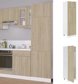 Mobile Per Frigo Rovere Sonoma 60x57x207 Cm Legno Multistrato /