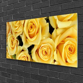 Quadro in vetro Rose Fiori Pianta 100x50 cm