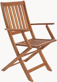 Set di 2 sedie da giardino con braccioli pieghevoli in legno di acacia Mali