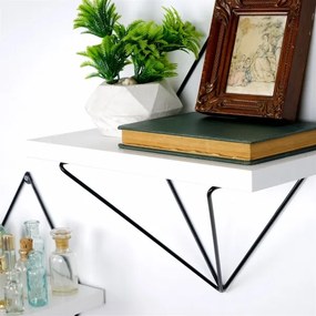 SET 2x Mensola da parete 14x30 cm bianca