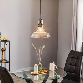 Lampada a sospensione in vetro Teo Lamkur, dimmerabile, Marrone / Ruggine, Soggiorno / Sala da pranzo, Vetro, Lampada a sospensione