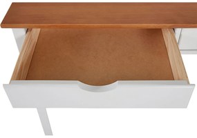 Tavolo da lavoro in pino bianco e marrone, lunghezza 100 cm Gava - Støraa