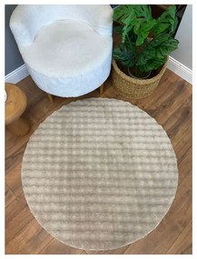 Tappeto beige rotondo lavabile ø 80 cm Bubbly - Oyo Concept