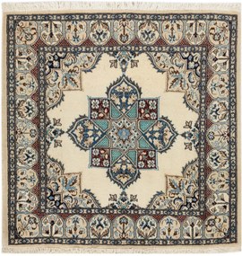 Nain Tappeto 100x100 (Iran) Annodato A Mano