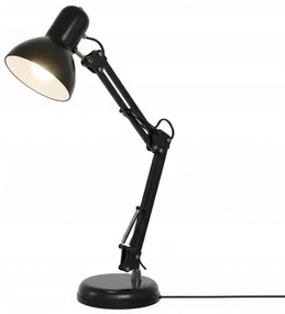 Lampada da tavolo con clip 2 in 1, 1xE27/60W/230V, nera