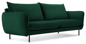 Divano in velluto verde scuro 160 cm Vienna - Cosmopolitan Design