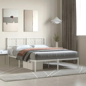 Giroletto Con Testiera Metallo Bianco 160x200 Cm /
