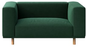 Poltrona relax in velluto verde scuro Kukumo - Ame Yens