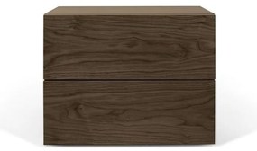 Comodino marrone con 2 cassetti Aurora - TemaHome