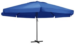 Ombrellone Da Giardino Con Palo İn Alluminio 500 Cm Azzurro /