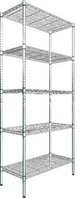 Scaffale in Acciaio Cromato 5 Ripiani 60x35x180 cm Fadi...