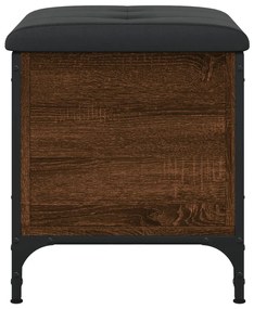 Panca portaoggetti rovere marrone 42x42x45 cm legno multistrato