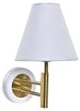 Lampada da Parete DKD Home Decor 25W Dorato Metallo Poliestere Bianco 220 V (19 x 25 x 30 cm)