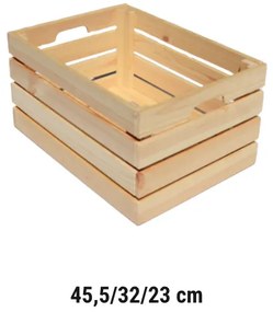 Cassa di legno 45,5 x 32 x 23 cm
