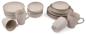 Servizio da tavola 16 pezzi beige/porcellana