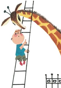 KEK Amsterdam Carta da parati panoramica Giant Giraffe - Multicolor – 2.435m Breite