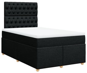 Giroletto A Molle Con Materasso Nero 120x200 Cm İn Tessuto /